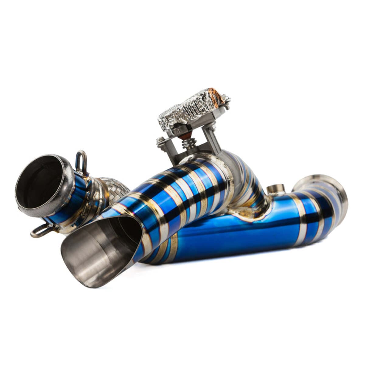 RPM Powersports Can-Am Maverick R Titanium 3" Side Exit E Valve Down Pipe