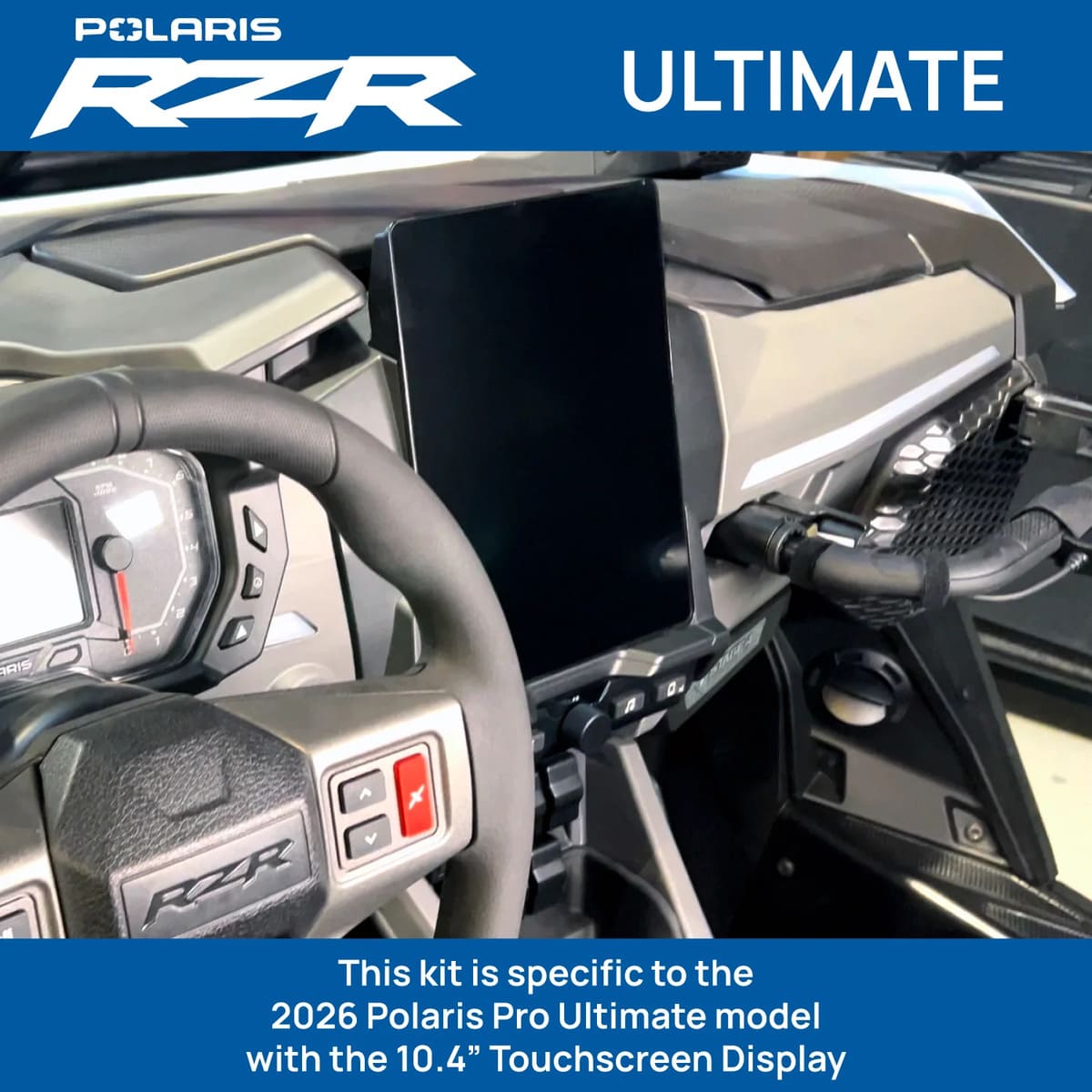 Rugged Radios '26 Polaris RZR Pro R Ultimate Complete Communication Kit w/ Bluetooth Intercom & 10.4″ Touchscreen 2-Way Radio