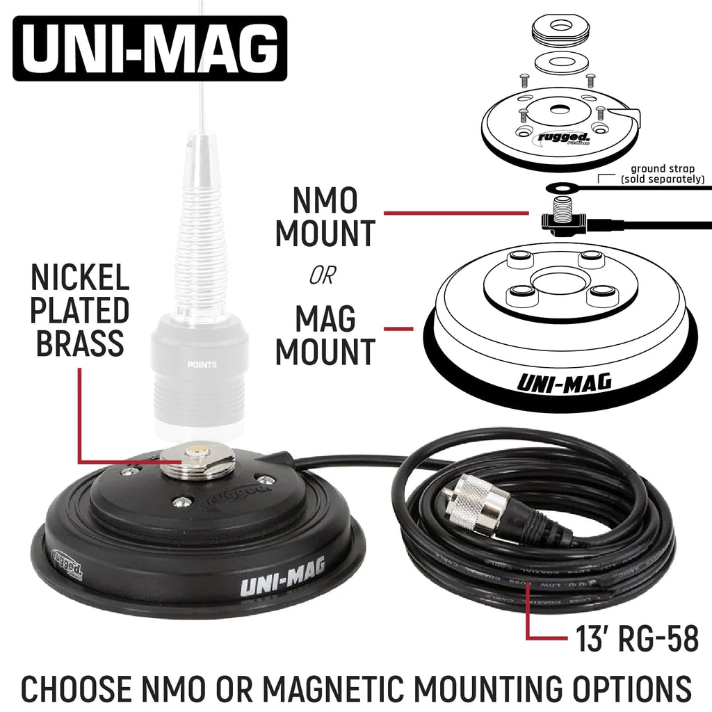 Rugged Radios Adventure Radio Kit - GMR25 Waterproof GMRS Mobile Radio Kit and External Speaker