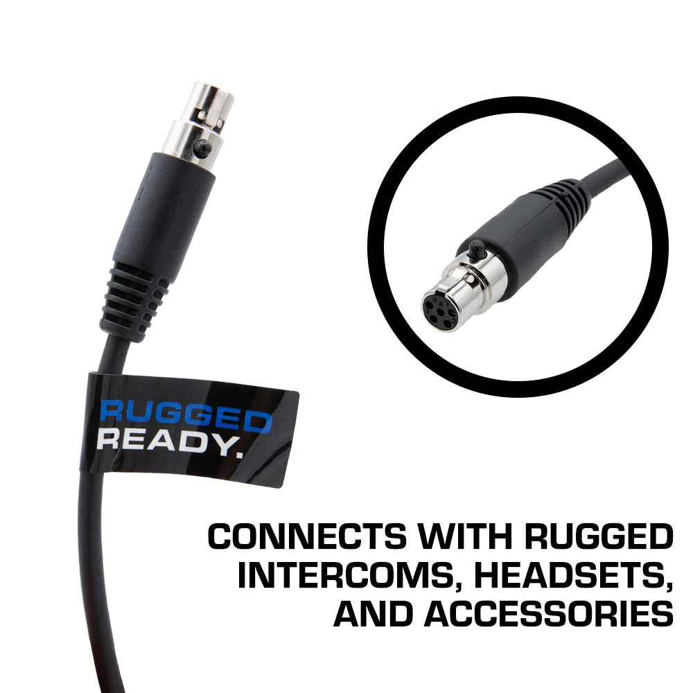 Rugged Radios Adventure Radio Kit - M1 Waterproof Powerful Business Band Mobile Radio Kit and External Speaker