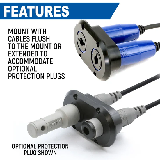 Rugged Radios Dual Headset / Helmet Nexus Jack Flush Mount