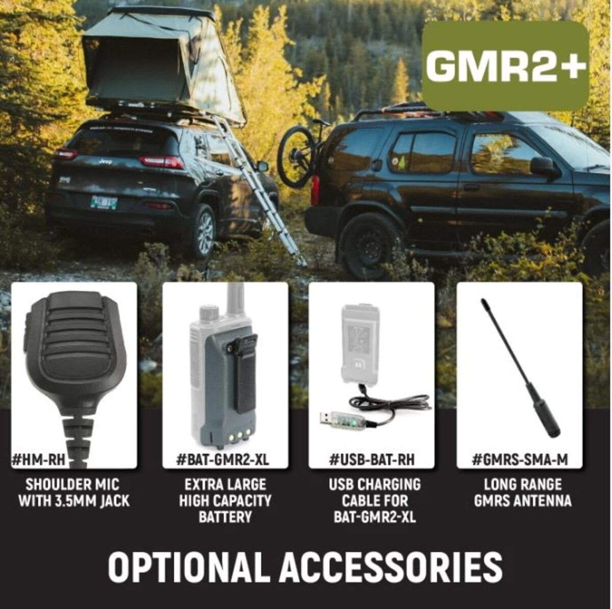 Rugged Radios GMR2 PLUS GMRS and FRS Two Way Handheld Radio - Safety Orange