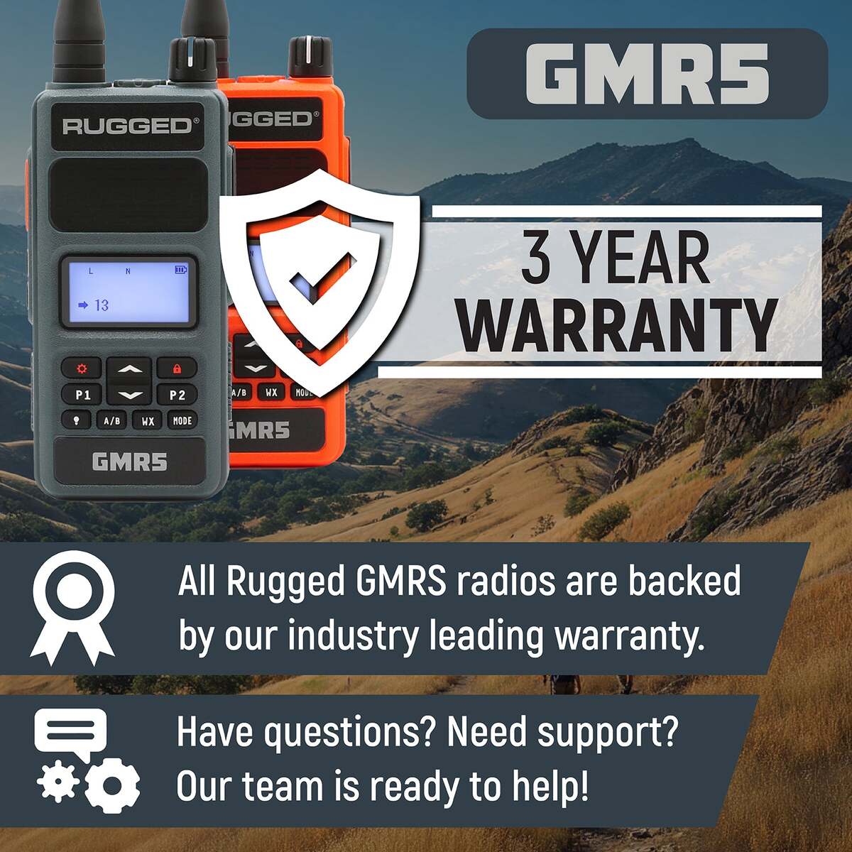 Rugged Radios GMR5 5W GMRS Handheld Radio