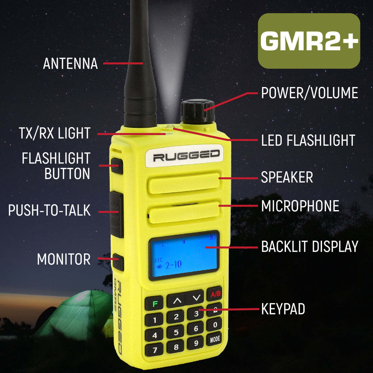 Rugged Radios GO BAG - High Visibility GMR2 PLUS Emergency Radio Bundle