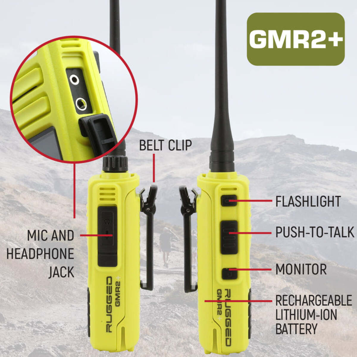 Rugged Radios GO BAG - High Visibility GMR2 PLUS Emergency Radio Bundle