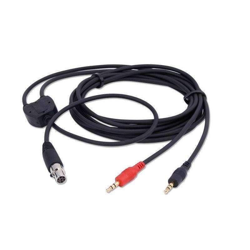 Rugged Radios Music Input and Audio Record Connect Cable for Intercom AUX Port