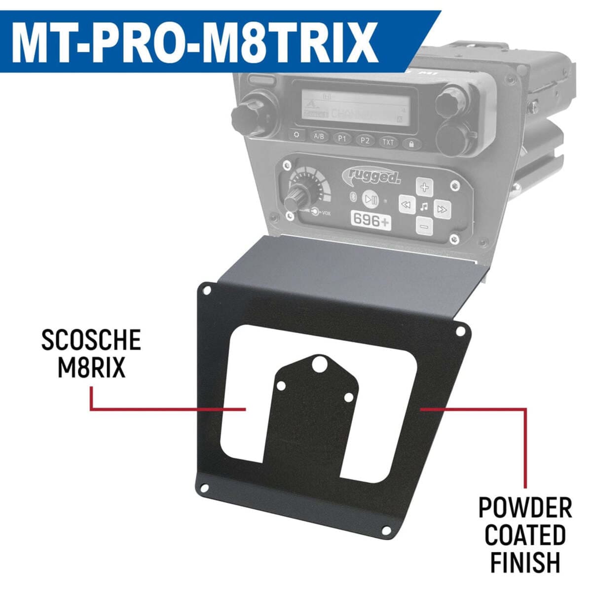 Rugged Radios Polaris RZR Pro XP/RZR Turbo R/RZR Pro R Lower Accessory Panel Dash Mount Radio & Intercom