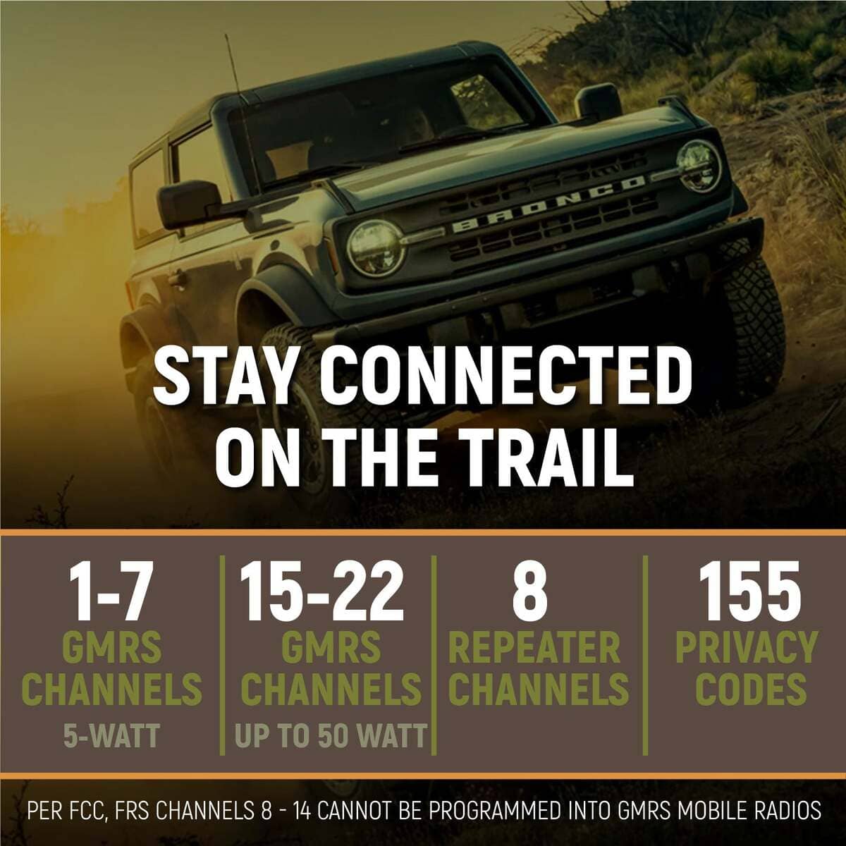 Rugged Radios Rambler G4 GMRS Mobile Radio & Antenna Kit