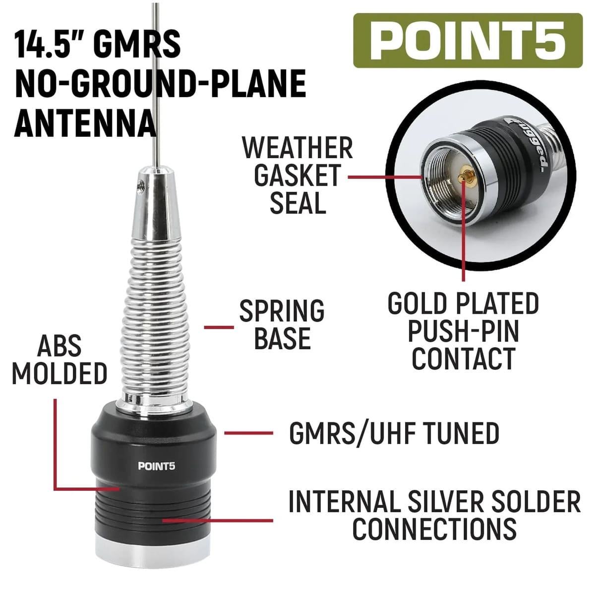 Rugged Radios Rambler G4 High Power GMRS Mobile Radio & External Speaker Kit