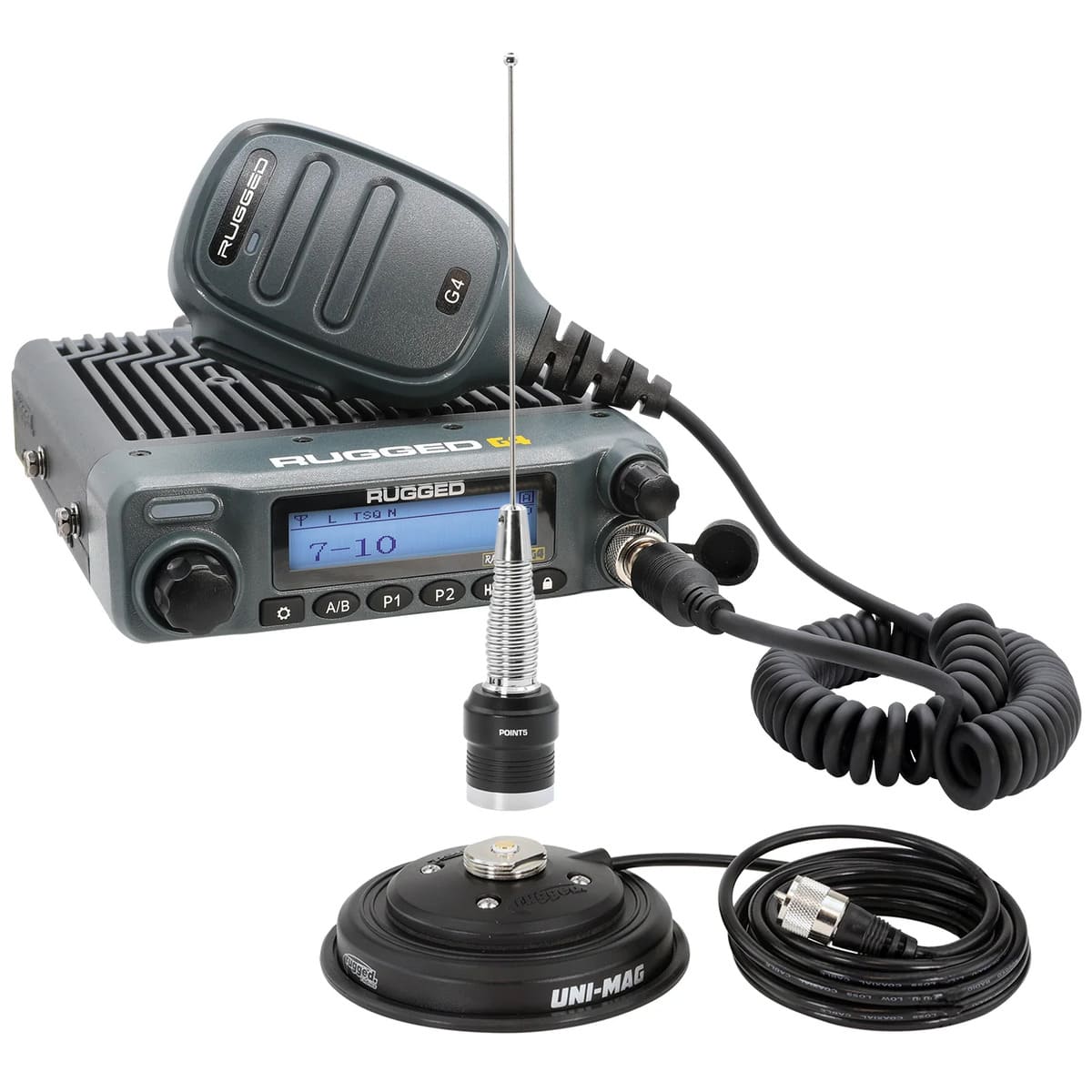 Rugged Radios Rambler G4 High Power GMRS Mobile Radio & External Speaker Kit