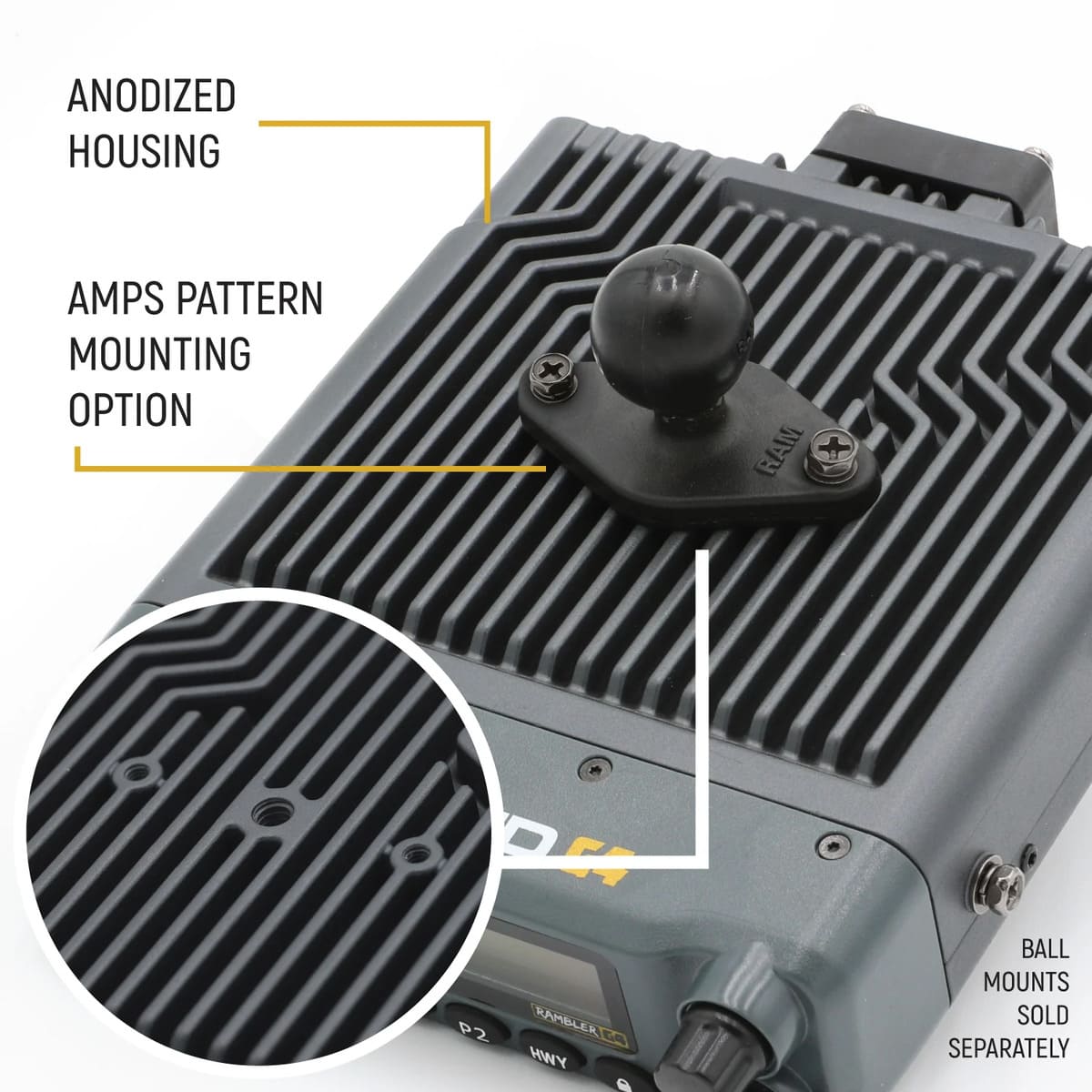 Rugged Radios Rambler G4 High Power GMRS Mobile Radio & External Speaker Kit