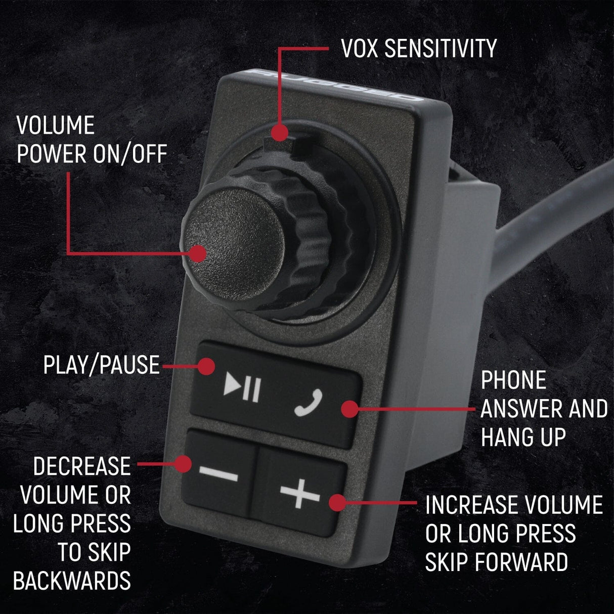 Rugged Radios STX STEREO Remote Head Complete Master Communication Kit w/ Intercom & 2-Way Radio