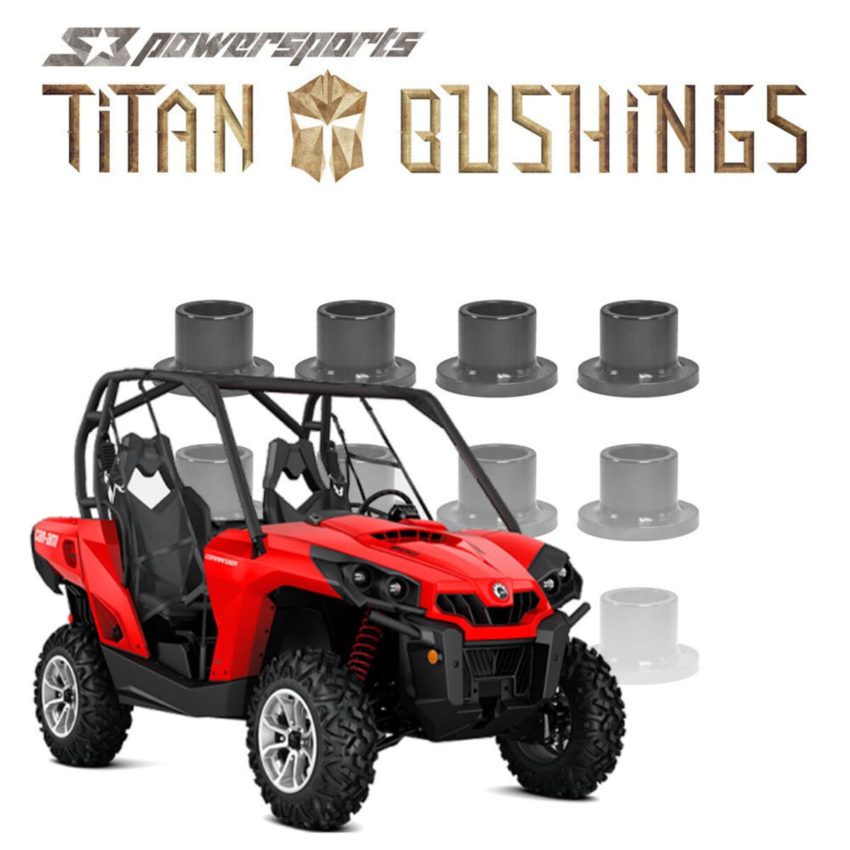 S3 Powersports '11-'20 Can-Am Commander A-Arm Bushing Kits - 12 Pcs