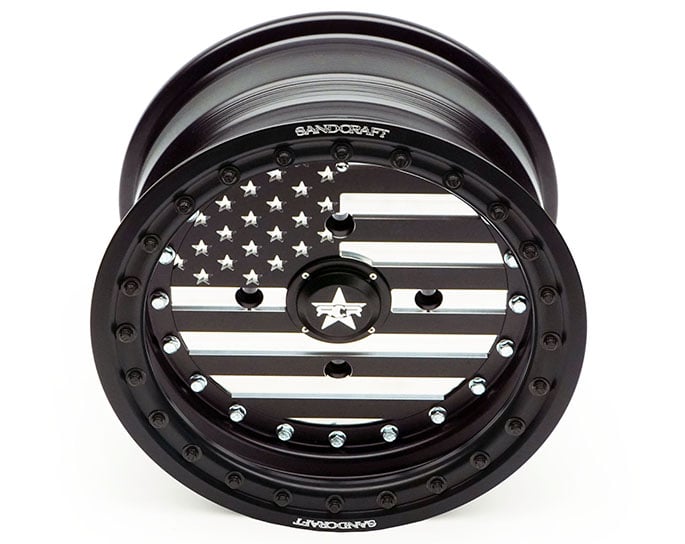Sandcraft Polaris RZR 15" X 8" Fronts & 15" X 11" Rears Merica Beadlock Wheel