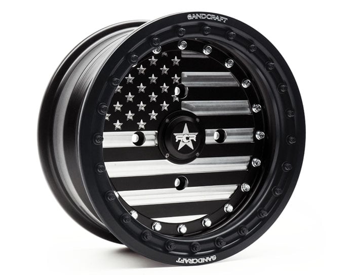 Sandcraft Polaris RZR 15" X 8" Fronts & 15" X 11" Rears Merica Beadlock Wheel