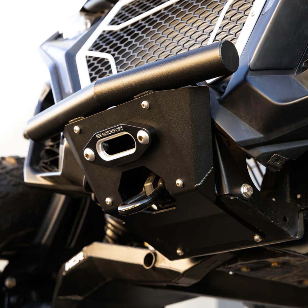 SDR Can-Am Maverick R Single Tube Front Bumper Winch Skid Plate