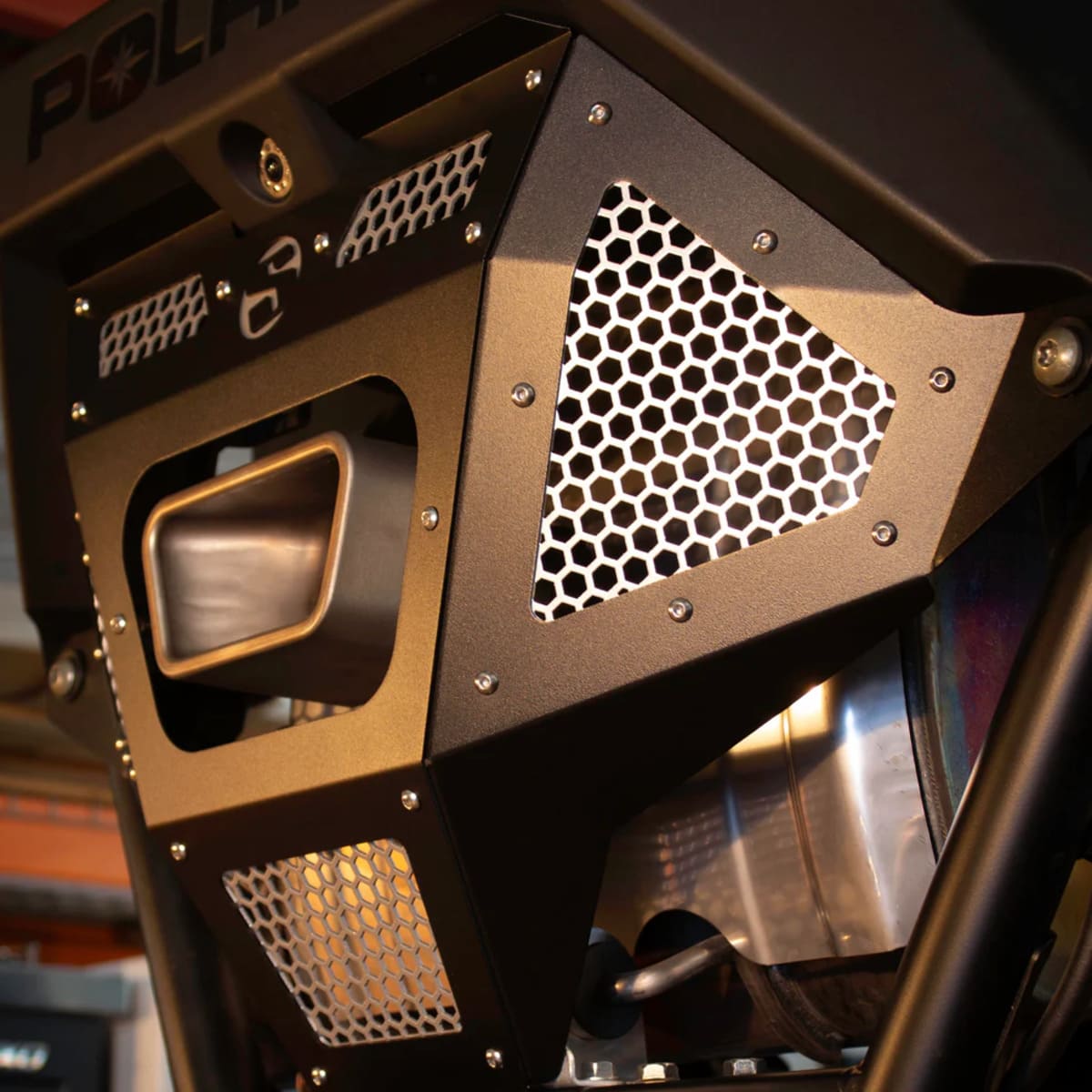 SDR Polaris RZR Pro R Rear Exhaust Grille Cover