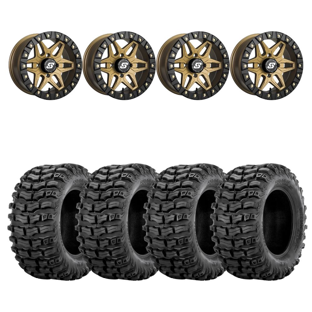 Sedona Black/Bronze Split 6 Beadlock & Sedona Buzz Saw RT Wheel & Tire Kit