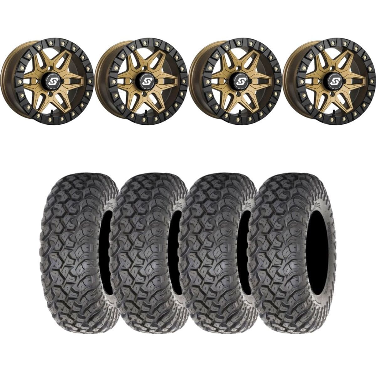 Sedona Black/Bronze Split 6 Beadlock & System 3 RT320 Radial Wheel & Tire Kit