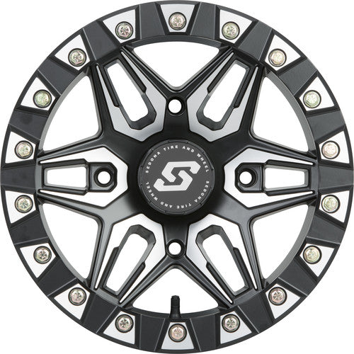 Sedona Black/Machined Split 6 Beadlock & Sedona Trail Saw Wheel & Tire Kit