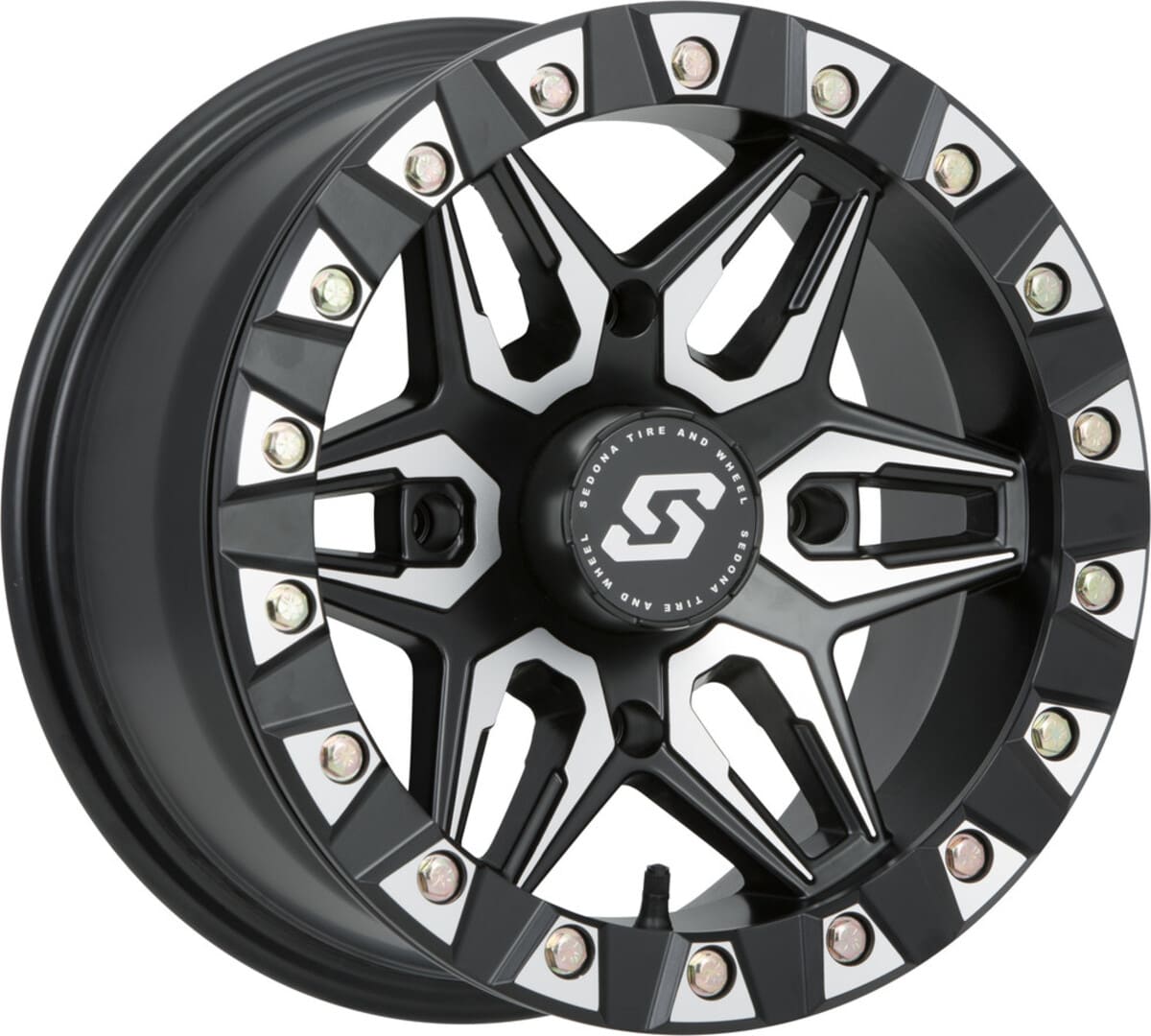 Sedona Black/Machined Split 6 Beadlock & System 3 XCR350 Radial Wheel & Tire Kit