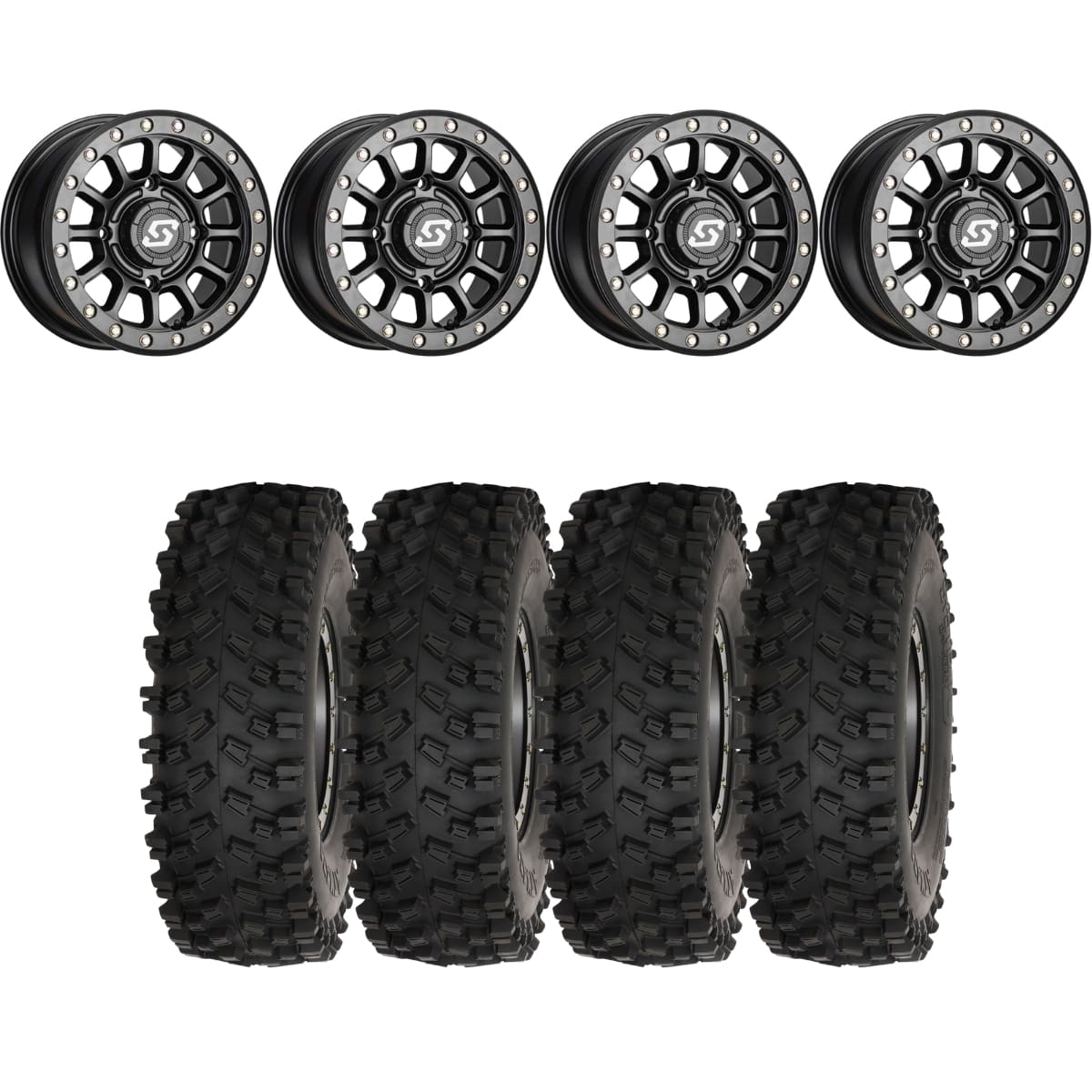 Sedona Black Sano Beadlock & System 3 ATX470 All Terrain Xtreme Wheel & Tire Kit