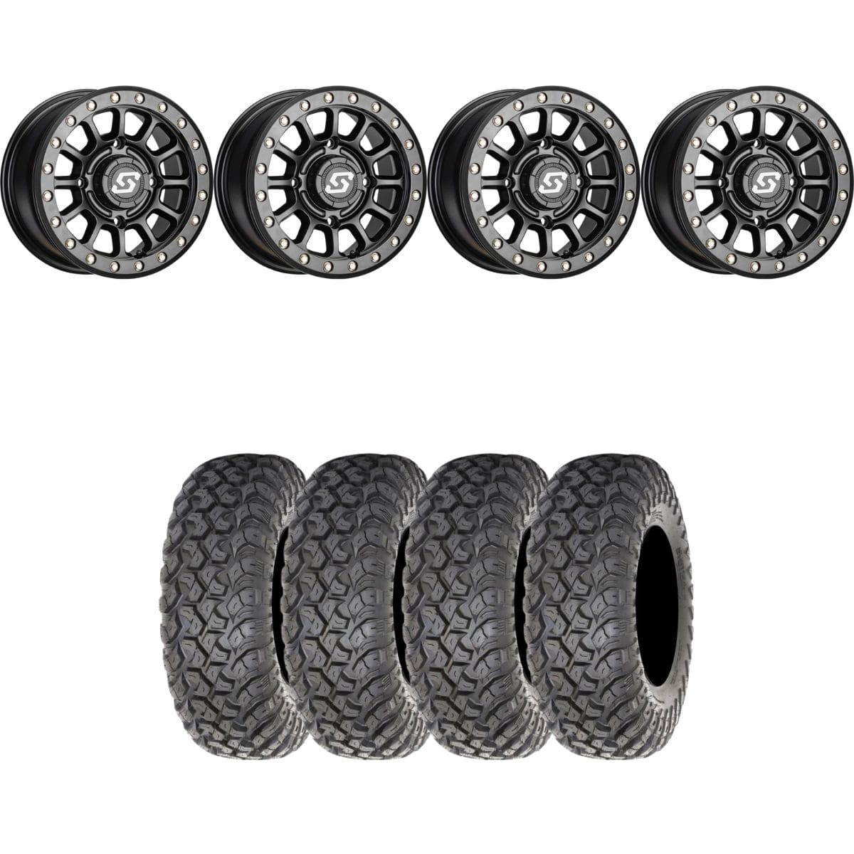 Sedona Black Sano Beadlock & System 3 RT320 Radial Wheel & Tire Kit
