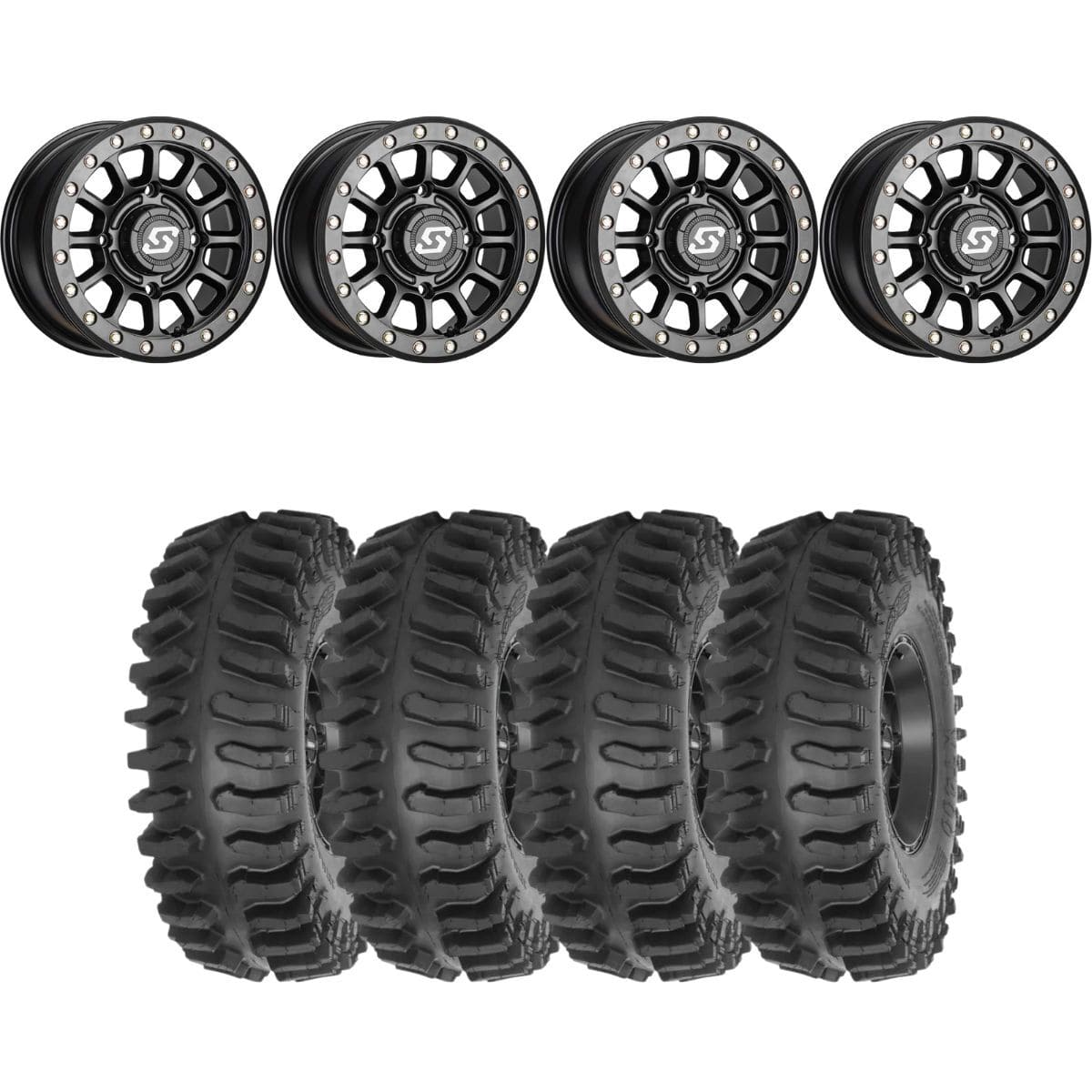 Sedona Black Sano Beadlock & System 3 XT400 Extreme Trail Radial Wheel & Tire Kit