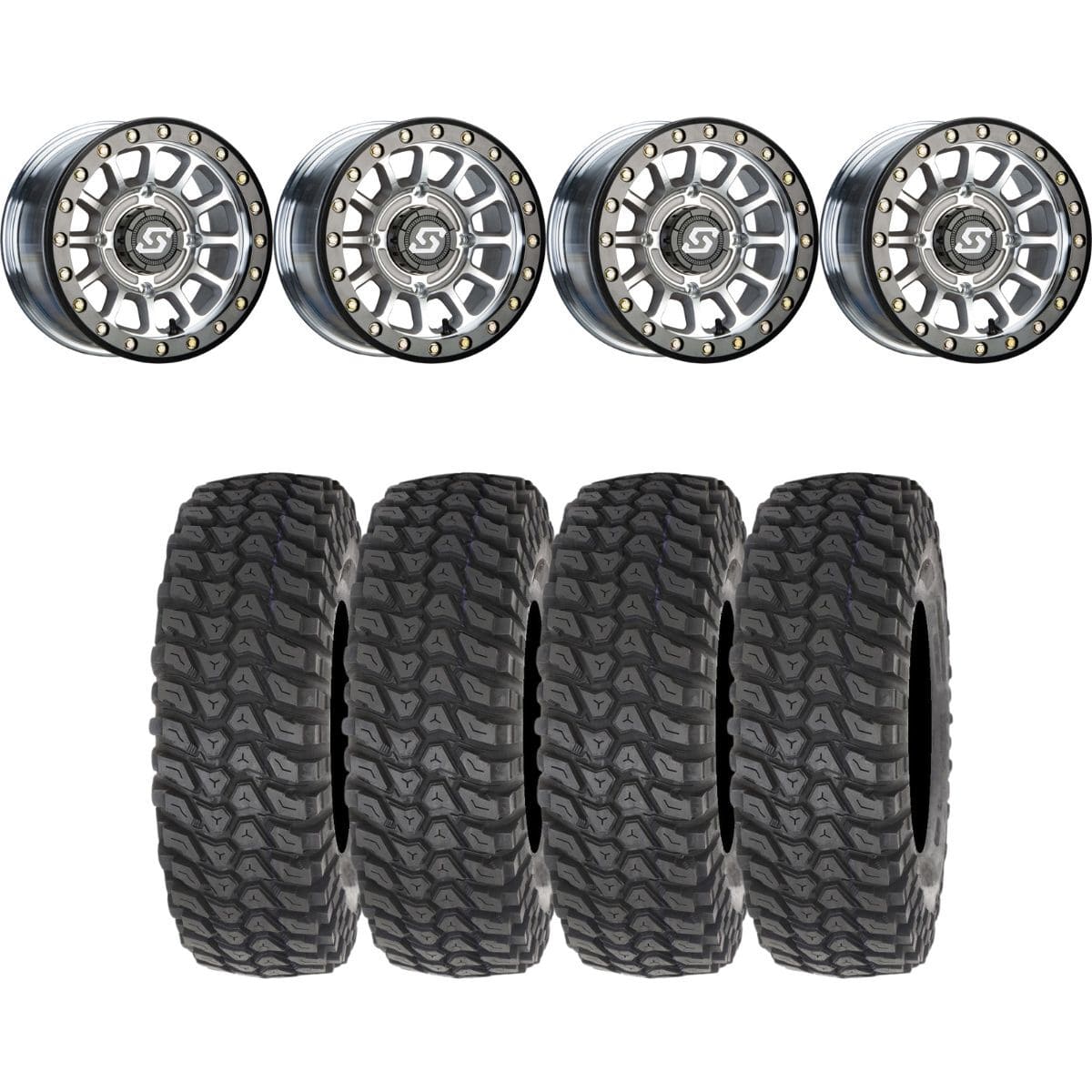 Sedona Machined Sano Beadlock & System 3 XCR350 Radial UTV Wheel & Tire Kit