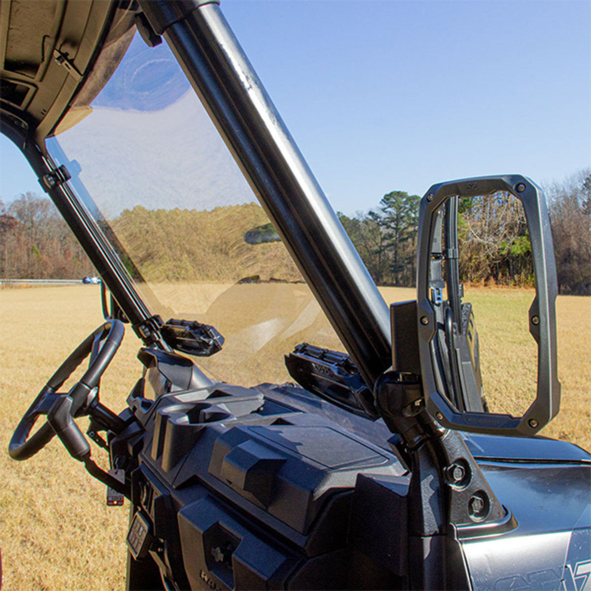 Seizmik '01-'26 CF Moto ZForce Embark Side View Mirror 1.75" w/ ABS Body & Bezel Round Tube - Pair