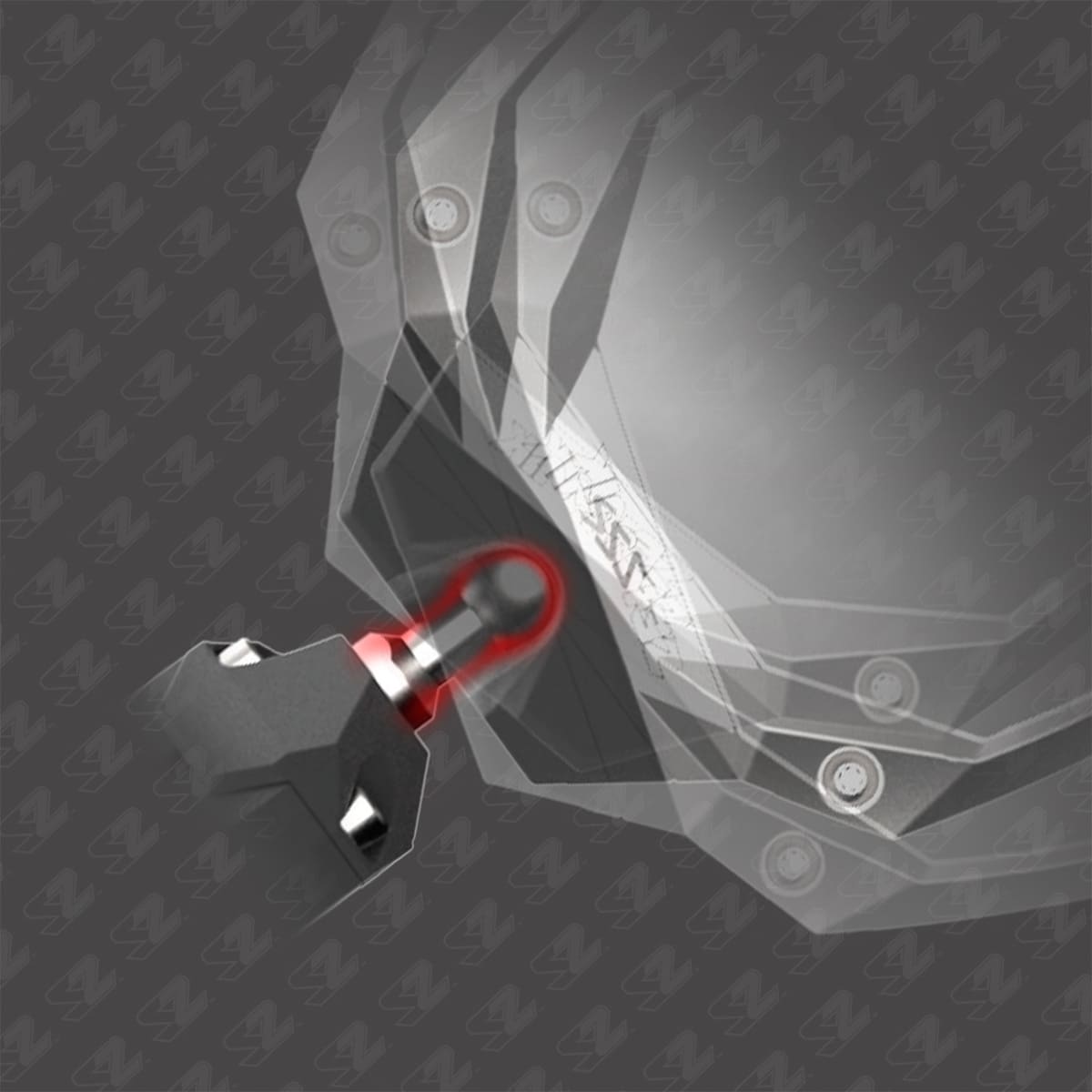 Seizmik 1.75″ Round Tube Photon Side View Mirror with Cast Aluminum Body & Bezel - Pair