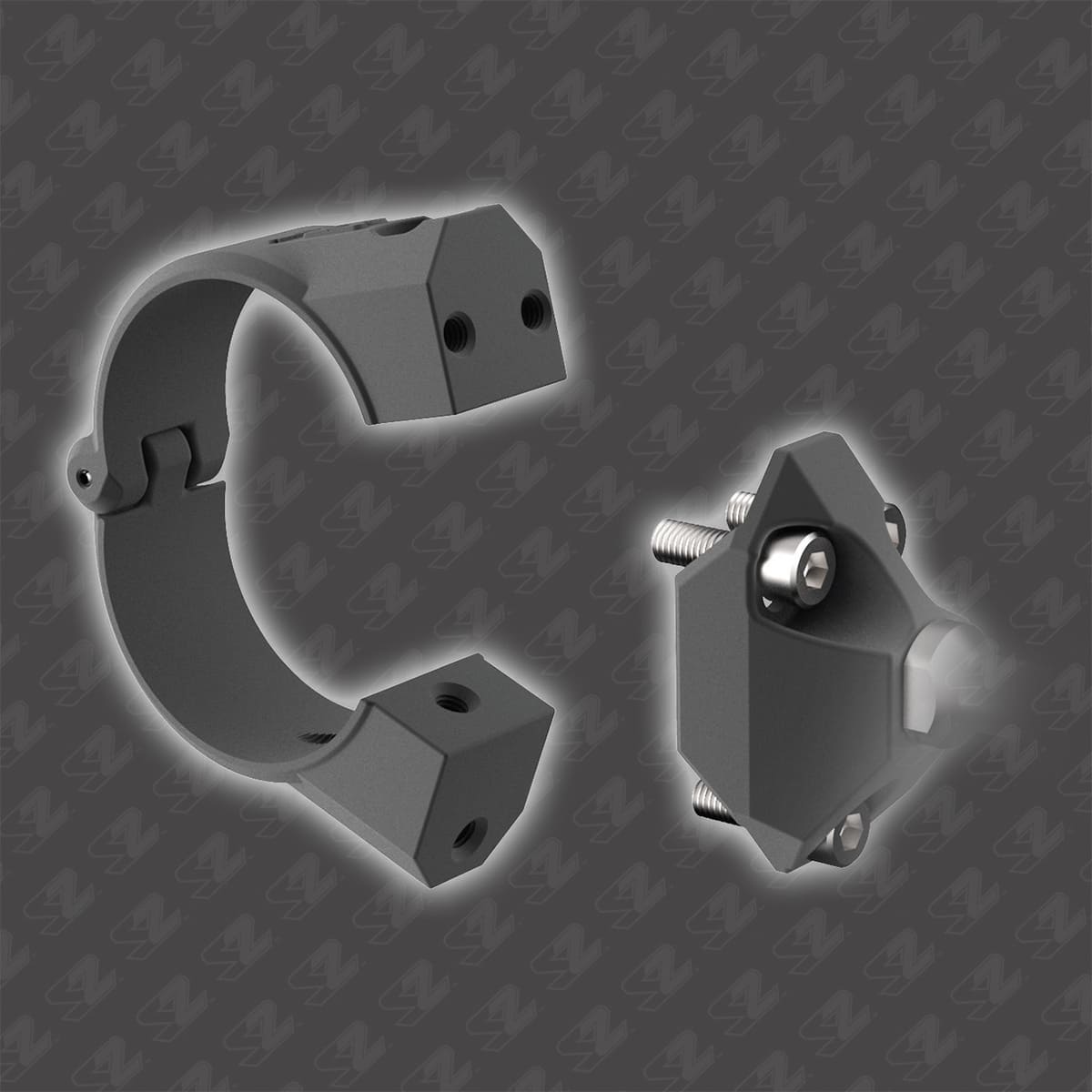 Seizmik 1.75″ Round Tube Photon Side View Mirror with Cast Aluminum Body & Bezel - Pair