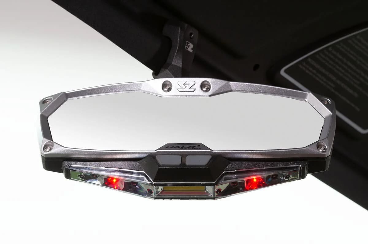 Seizmik 2″ & 1.875″ Round Tube ROPS Halo-RA LED Rearview Mirror with Cast Aluminum Bezel