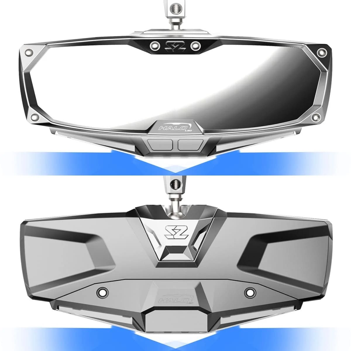 Seizmik 2″ & 1.875″ Round Tube ROPS Halo-RA LED Rearview Mirror with Cast Aluminum Bezel