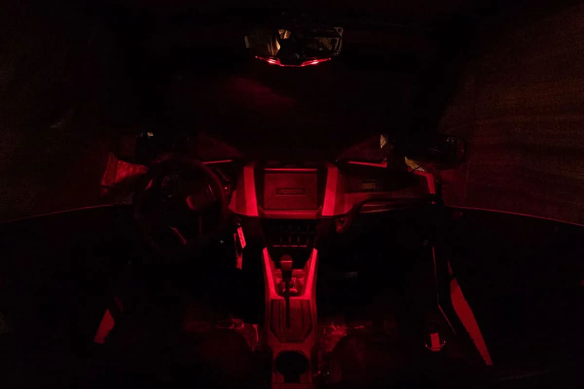 Seizmik 2″ & 1.875″ Round Tube ROPS Halo-RA LED Rearview Mirror with Cast Aluminum Bezel