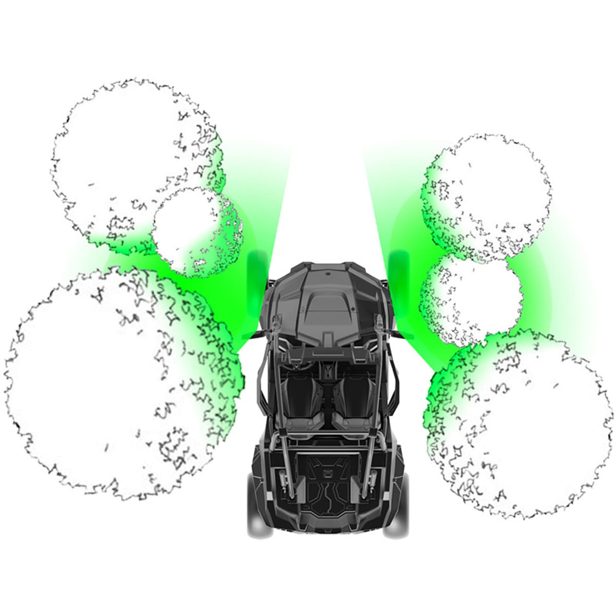 Seizmik 2″ Round Tube Pursuit Night Vision Series Side Cast Aluminum View Mirror - Pair