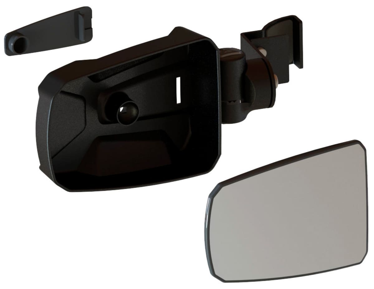 Seizmik 2″ Round Tube Pursuit Night Vision Series Side Cast Aluminum View Mirror - Pair