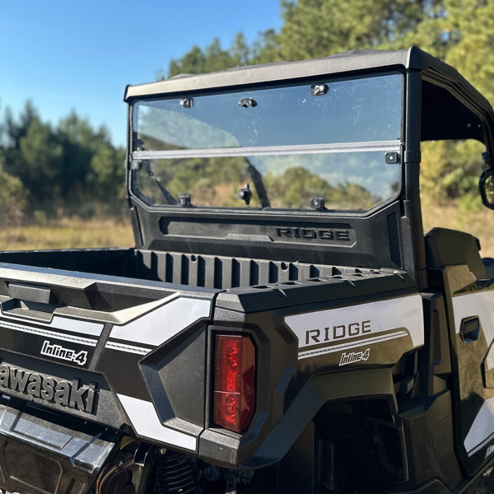 Seizmik '24-'25 Kawasaki Ridge Ranch UV Resistant Polycarbonate Rear Folding Windshield
