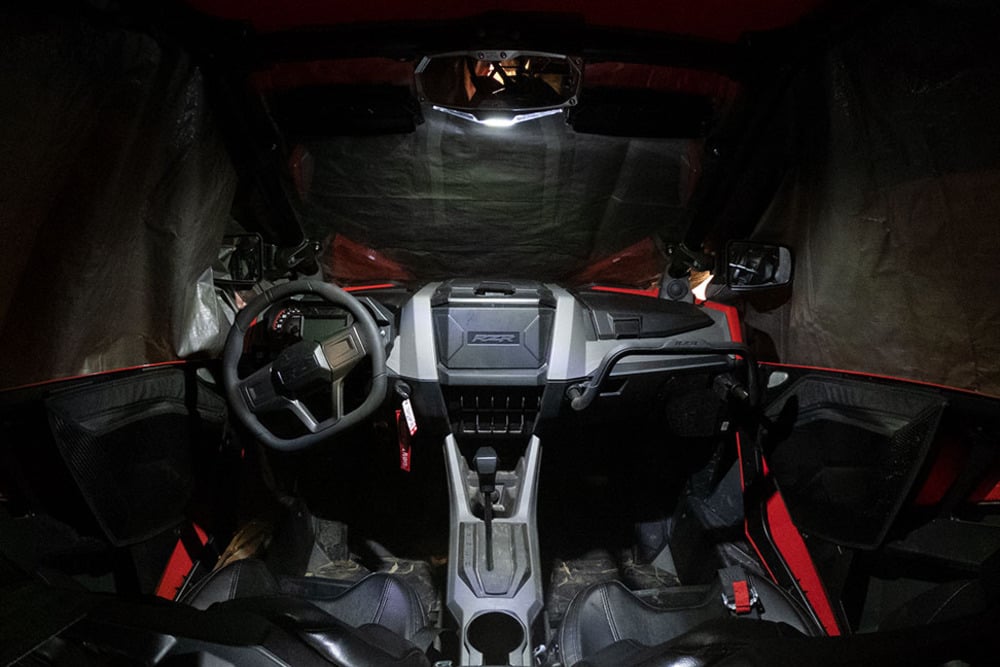 Seizmik Can-Am X3 Halo-RA LED Rearview Mirror with Cast Aluminum Bezel