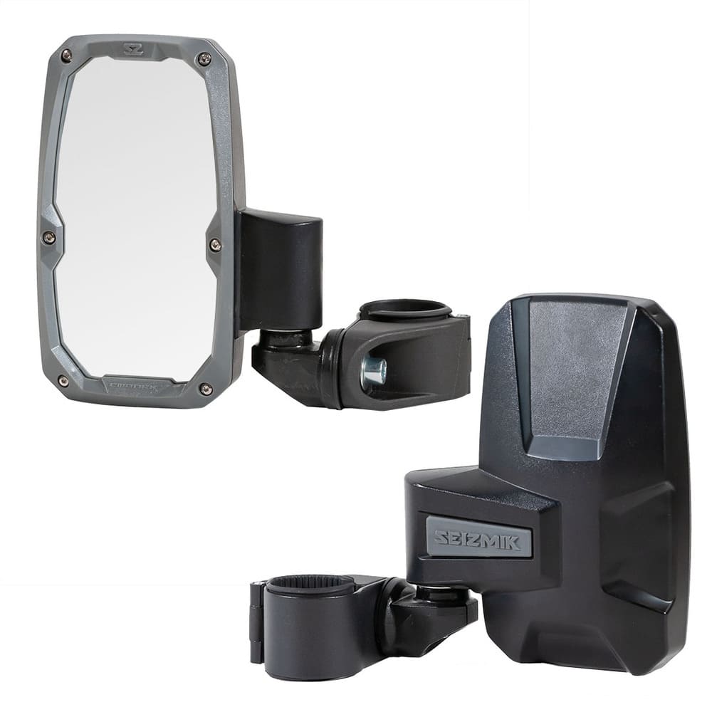 Seizmik Embark Side View Mirror with ABS Body & Bezel - 1.75″ Round Tube - Pair