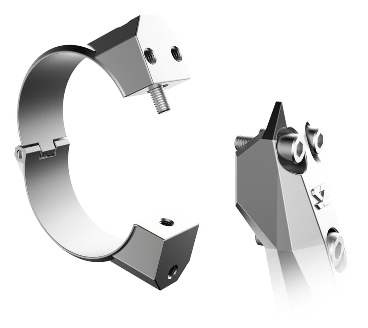 Seizmik Halo-RA Cast Rearview Mirror with Cast Aluminum Bezel - 2″ & 1.875″ Round Tube Rops