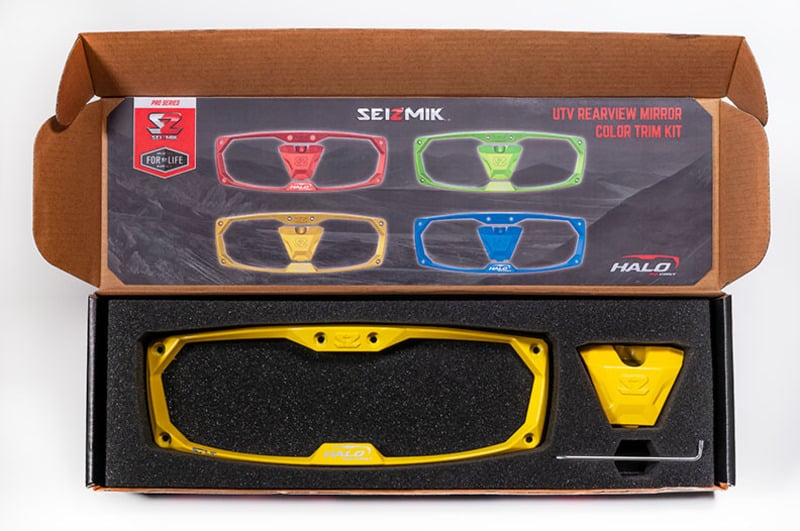 Seizmik Halo-RA Series Cast Aluminum Trim Kit Rearview - Yellow