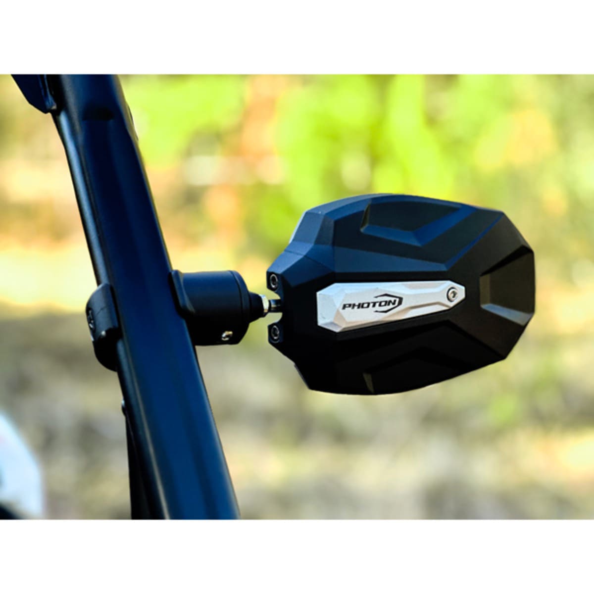 Seizmik Photon Side View Mirror with Adjustable Pair Clamp & Bezel Cast Aluminum Body