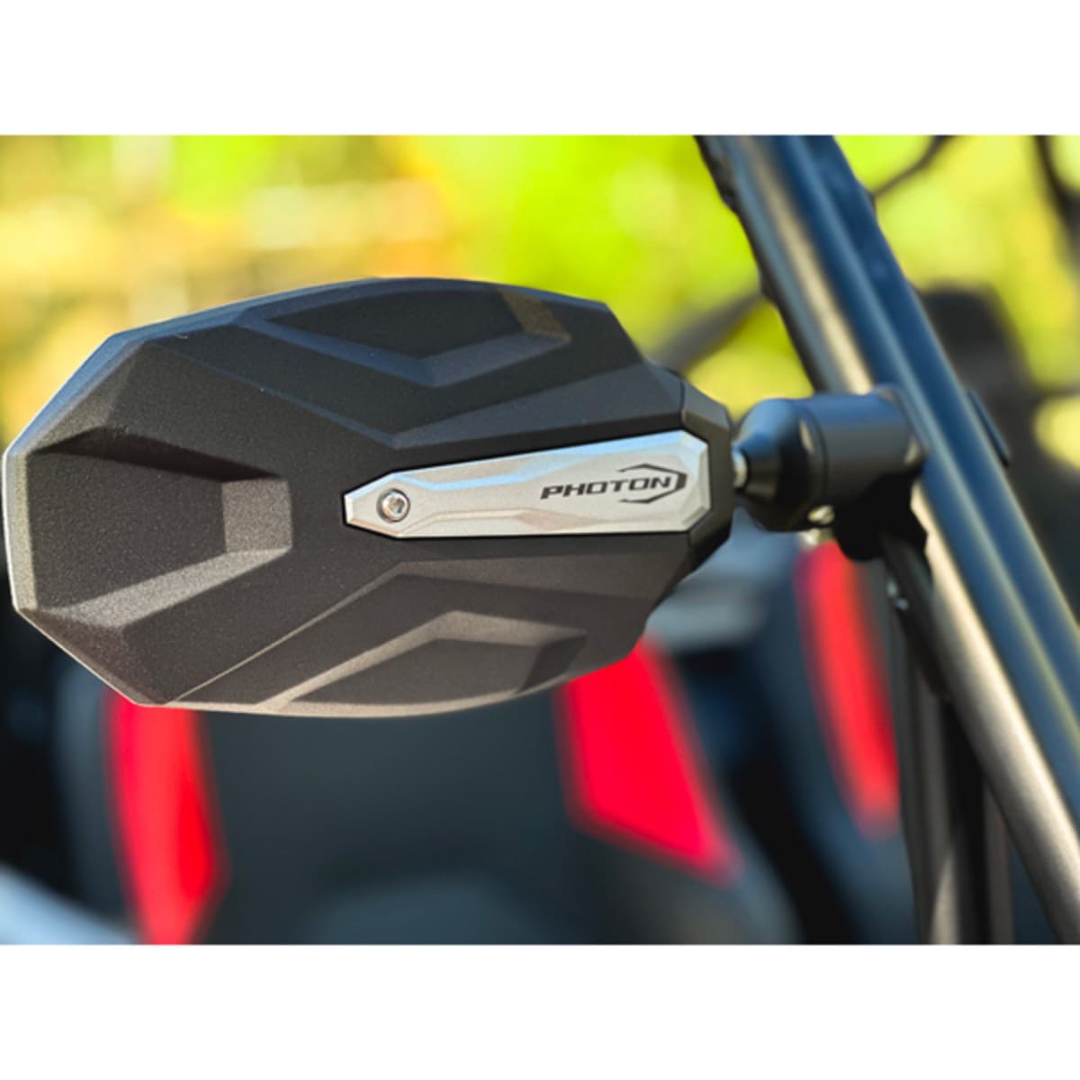 Seizmik Photon Side View Mirror with Adjustable Pair Clamp & Bezel Cast Aluminum Body