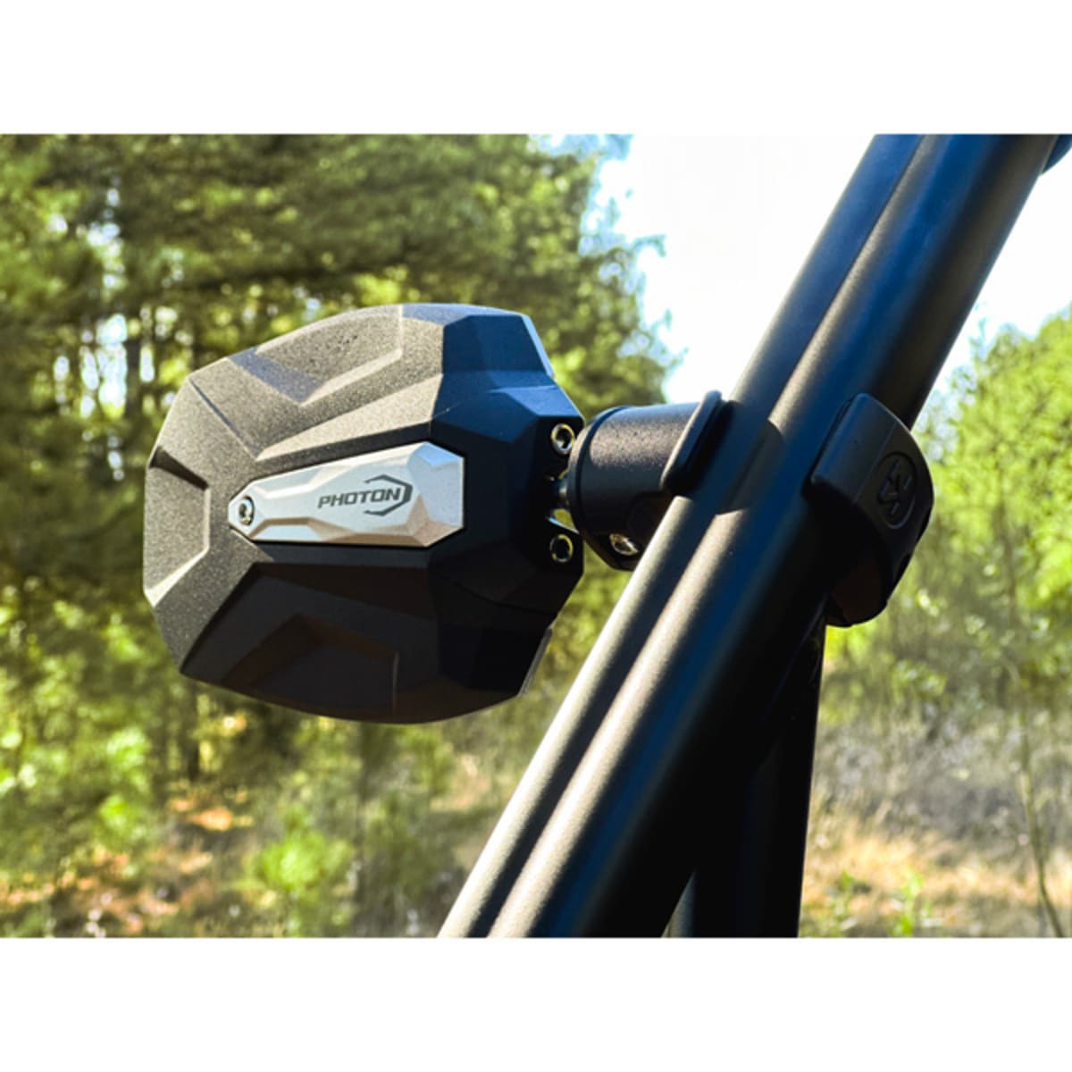 Seizmik Photon Side View Mirror with Adjustable Pair Clamp & Bezel Cast Aluminum Body