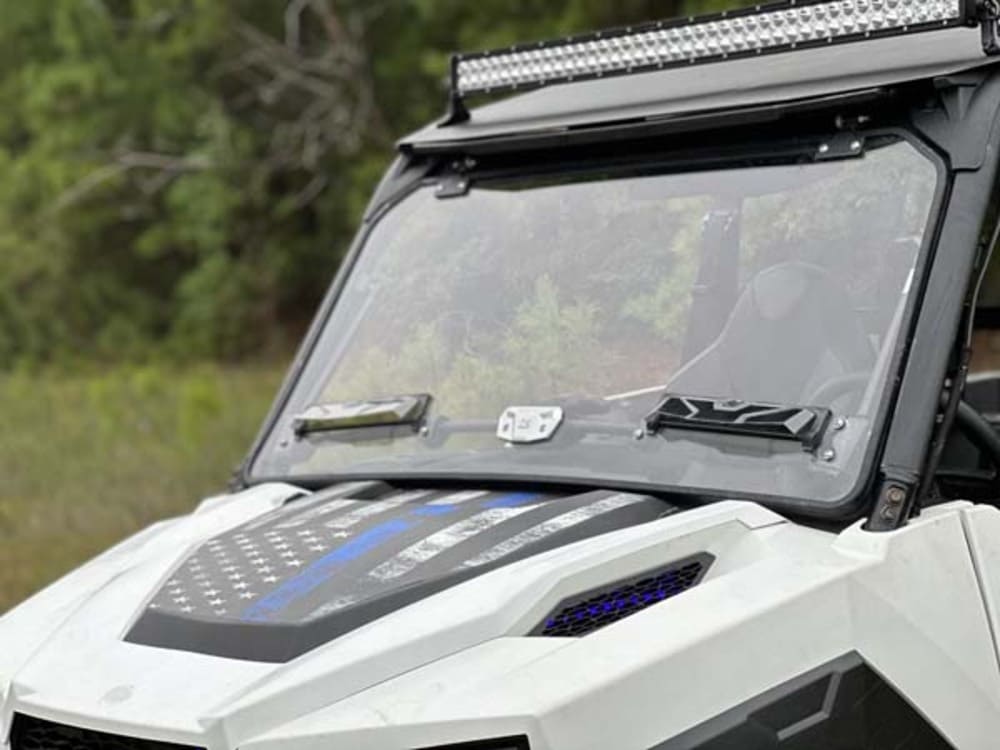 Seizmik Polaris General Flip-Up Versa Vent Windshield - Scratch Resistant Polycarbonate
