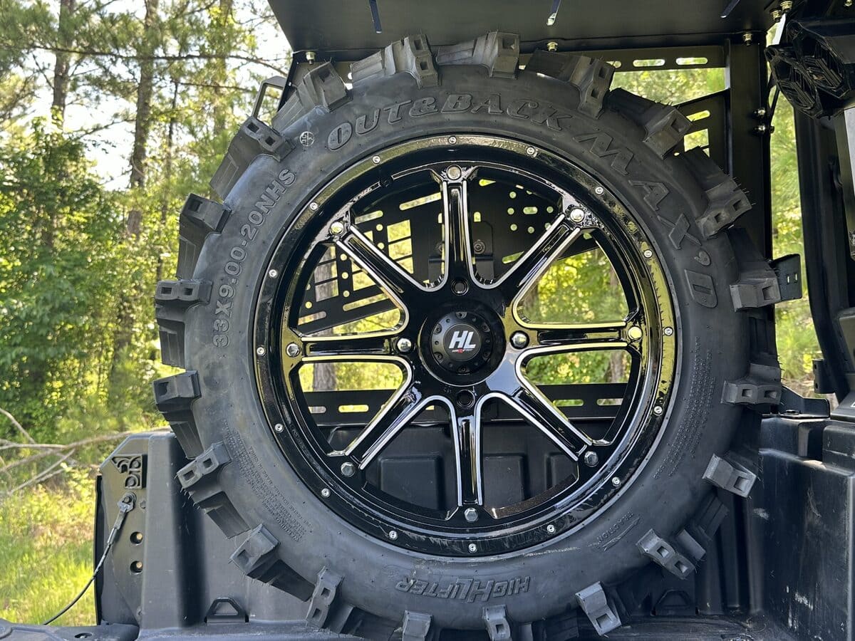 Seizmik Polaris Ranger & Can-Am Defender Bed Rack Spare Tire Holder