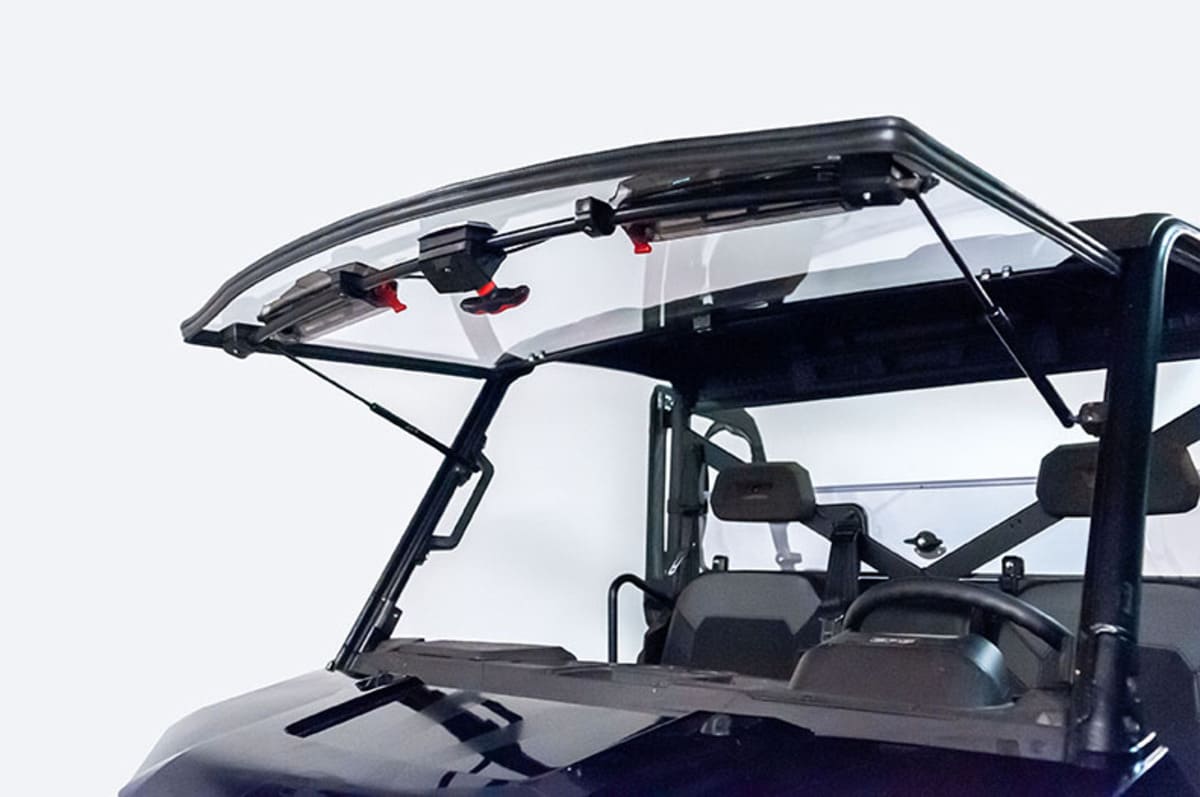 Seizmik Polaris Ranger Pro-Fit Mid-Size Flip-Up Vented Windshield - Scratch Resistant Polycarbonate