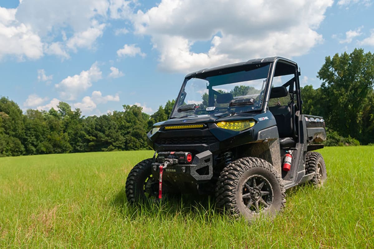 Seizmik Polaris Ranger Pro-Fit Mid-Size Flip-Up Vented Windshield - Scratch Resistant Polycarbonate