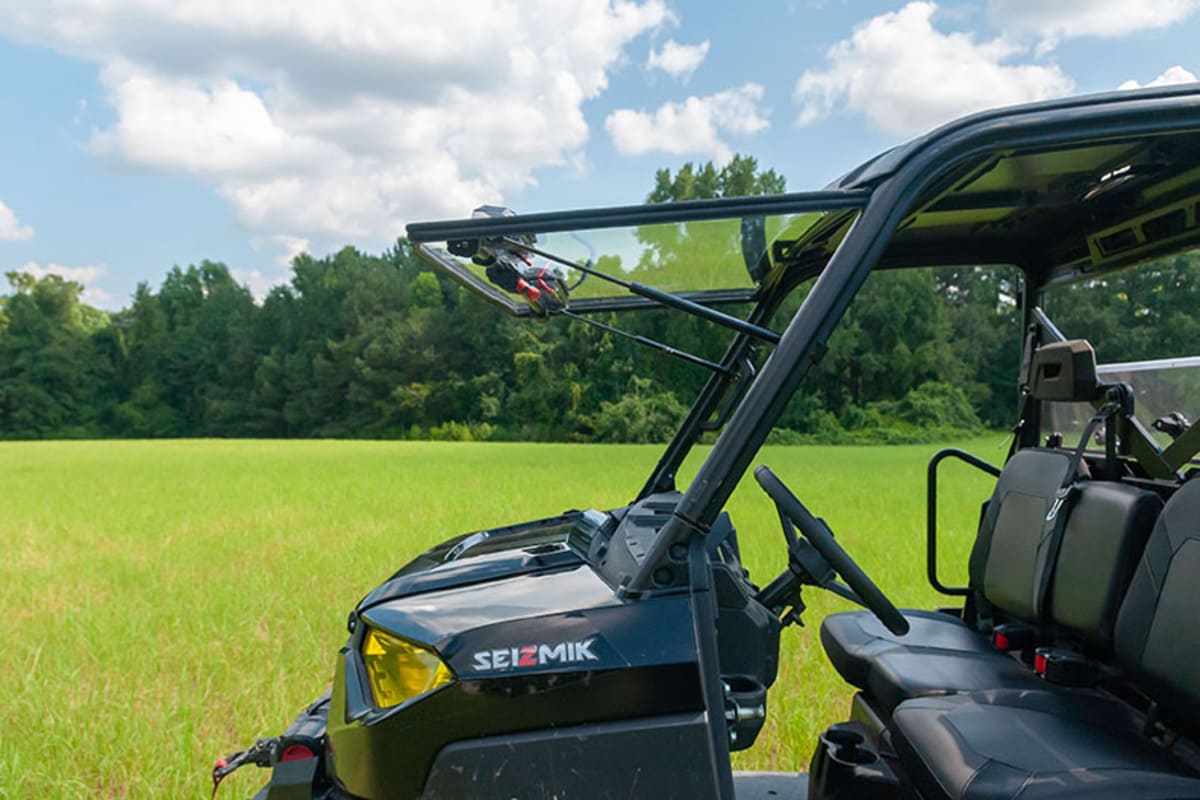 Seizmik Polaris Ranger Pro-Fit Mid-Size Flip-Up Vented Windshield - Scratch Resistant Polycarbonate